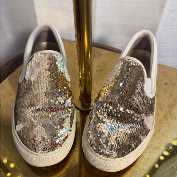 Tory Burch Gold Sequin Sneakers - Picture 1 of 10